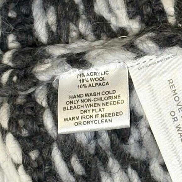 LOFT Fair Isle Boat Neck Sweater Women's M Gray - Picture 6 of 11